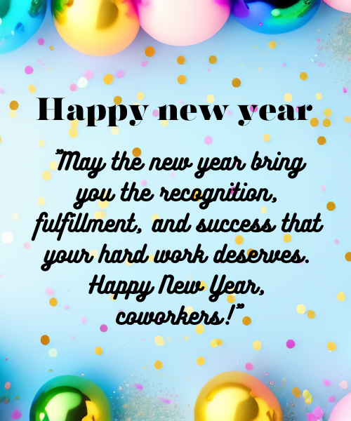 Happy new year wishes for employees